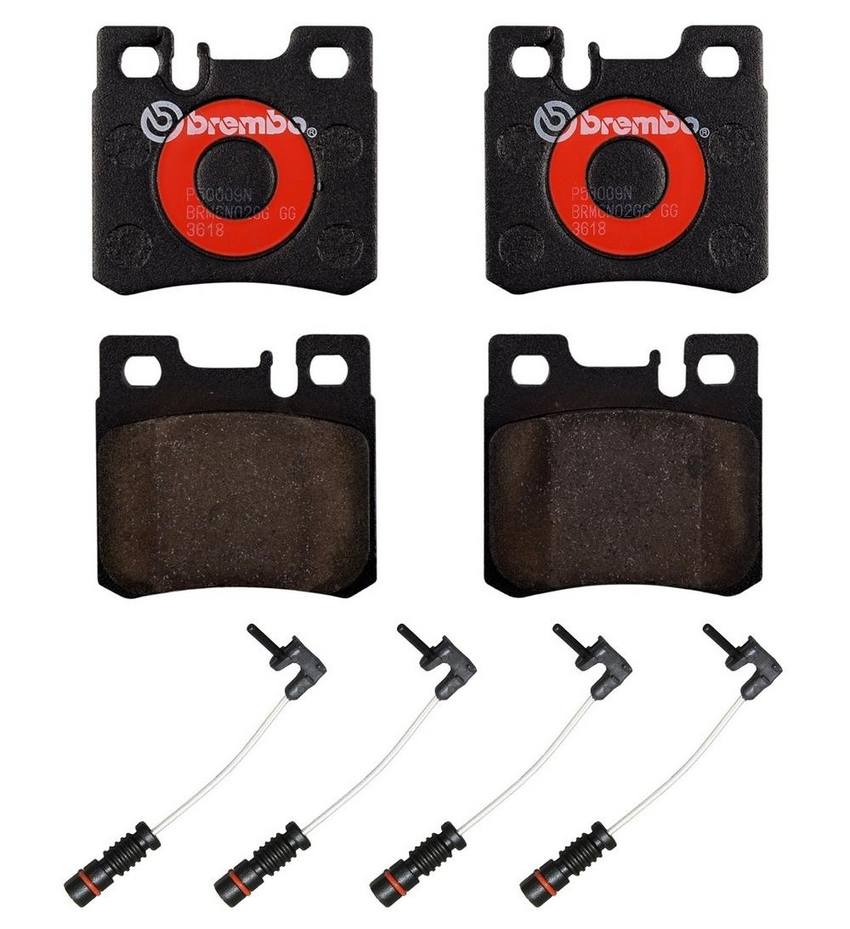 Mercedes Brakes Set Kit - Pads Rear (Ceramic) (with Sensors) 005420172041 - Brembo 2471649KIT